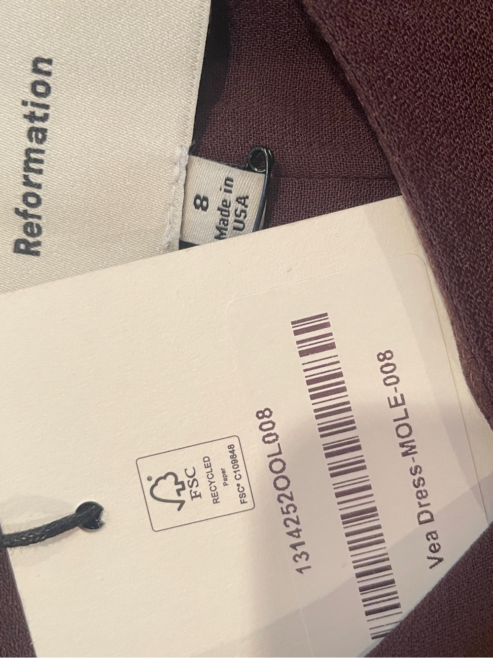 Reformation Chocolate Brown Scoop-Neck Maxi Dress - Picture 3 of 3